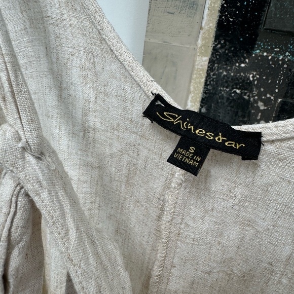 LAST CHANCE! Shinestar natural fabric jumpsuit overalls with pockets - Picture 2 of 5